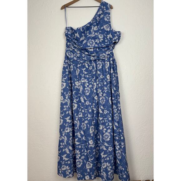 Abercrombie & Fitch One Shoulder Cut-Out Floral Maxi Dress Size XXL - Picture 3 of 5
